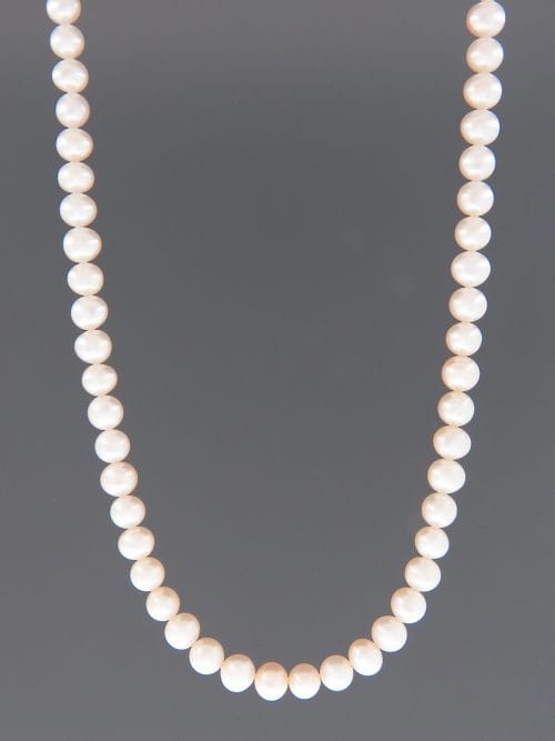 6mm Pearl Necklace - Gold Clasp - YW6N