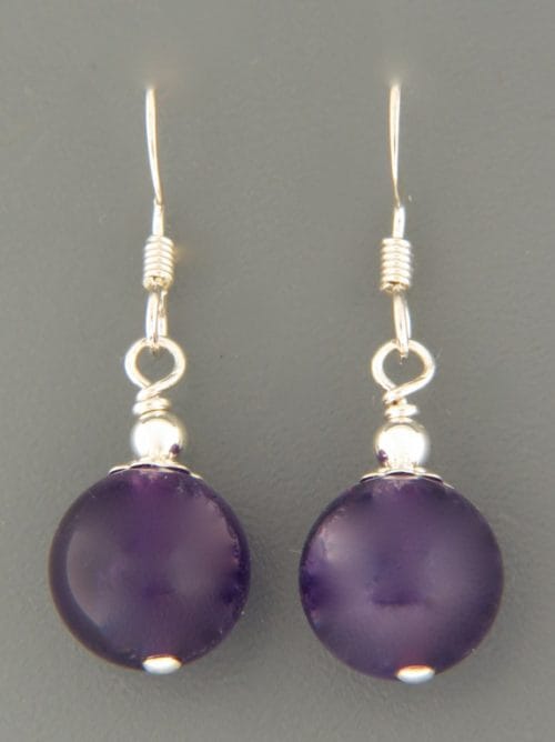 Amethyst Earrings - Sterling Silver - A571