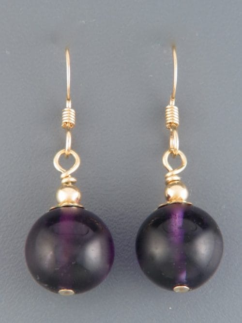 Amethyst Earrings - 14ct Gold Filled - A571G