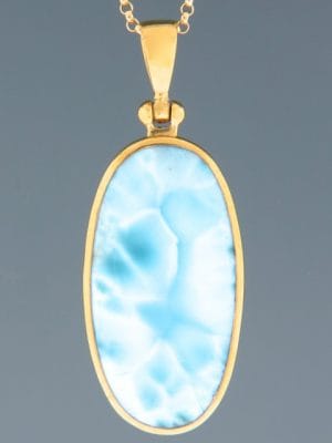 Larimar Pendant - Gold Vermeil - LAR328GV
