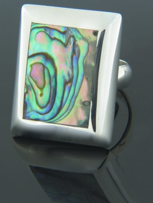 Paua Shell Ring - Sterling Silver - PA105R