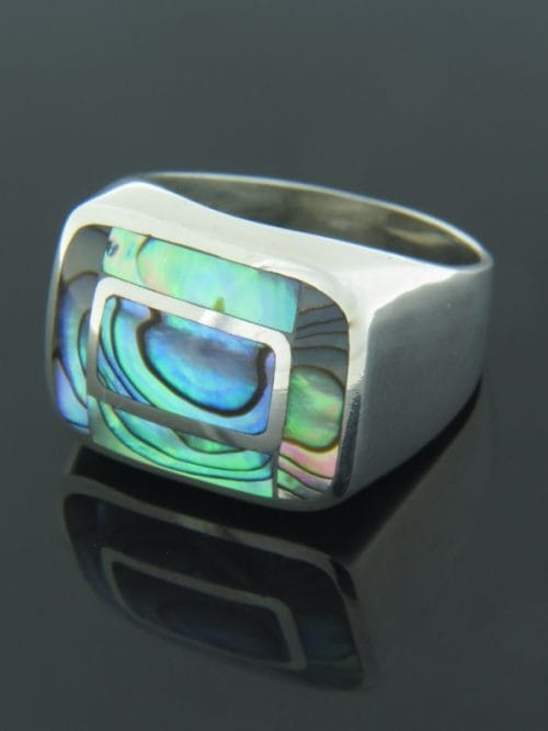 Paua Shell Ring - Sterling Silver - PA106R