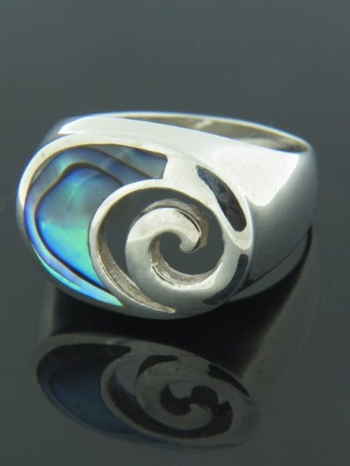 Paua Shell Ring - Sterling Silver - PA107R