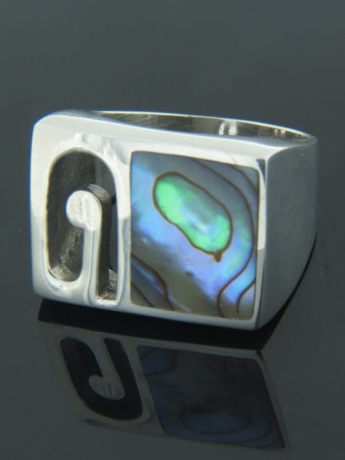 Paua Shell Ring - Sterling Silver - PA108R