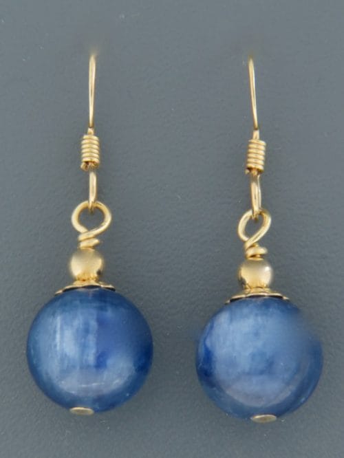 Kyanite Earrings - 14ct Gold Filled - 10mm stones - K511G