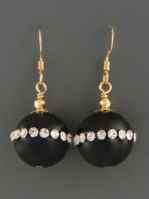 Onyx Earrings - 14ct Gold Filled - OX544G