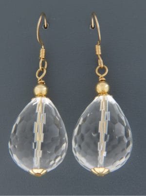 Quartz Crystal Earrings - 14ct Gold Filled - Q510G