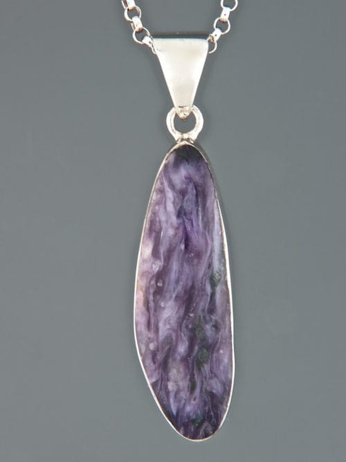 Charoite Pendant - Sterling Silver - CH302