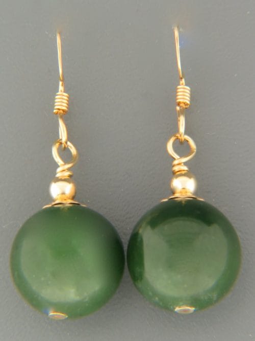 Jade Earrings - 14ct Gold Filled - J564G
