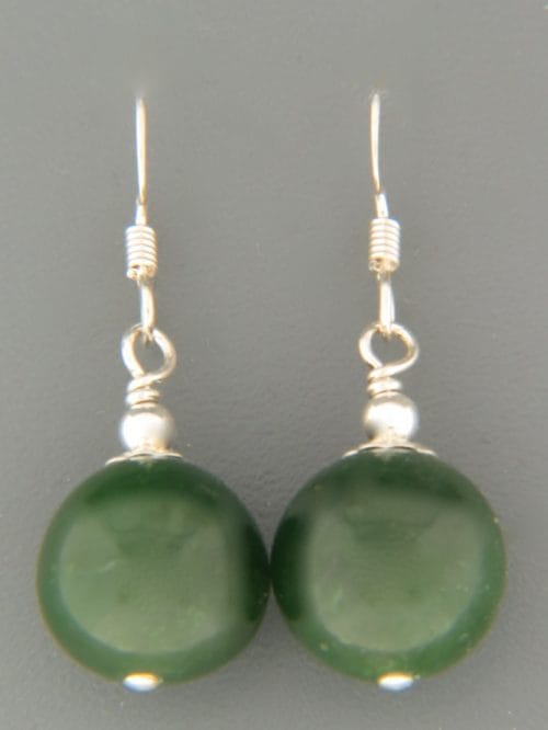 Jade Earrings - Sterling Silver - J564