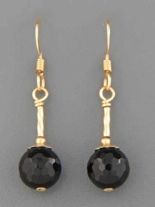 Onyx Earrings - 14ct Gold Filled - OX508G