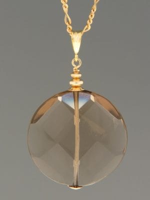 Smokey Quartz Pendant - 9ct Gold - SQ302