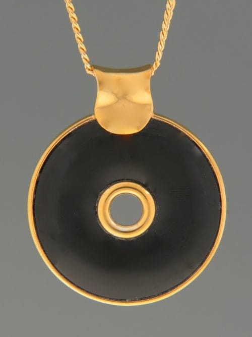 Onyx Pendant - Gold Vermeil - OX357GV