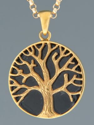 Onyx Pendant - Gold Vermeil - OX360GV