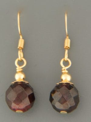 Garnet Earrings - 14ct Gold Filled - G613G