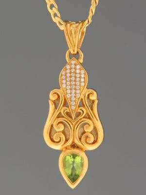Peridot Pendant - Gold Vermeil - P350GV
