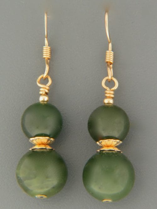 Jade Earrings - 14ct Gold Filled - J544G