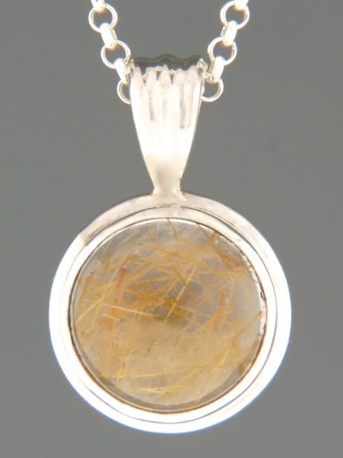 Rutile Quartz Pendant - Sterling Silver - RU306