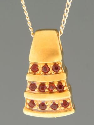 Garnet Pendant - Gold Vermeil - G311GV