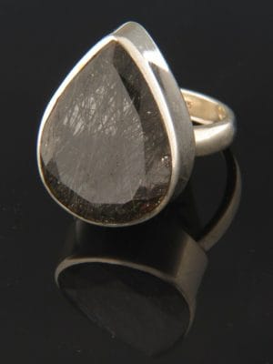 Tourmalinated Quartz Ring - Sterling Silver - TQZ113R