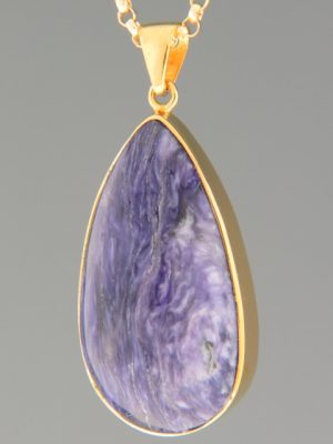 Charoite Pendant - Gold Vermeil - CH300GV