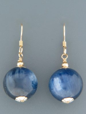 Kyanite Earrings - 14ct Gold Filled - 14mm stones - K518G