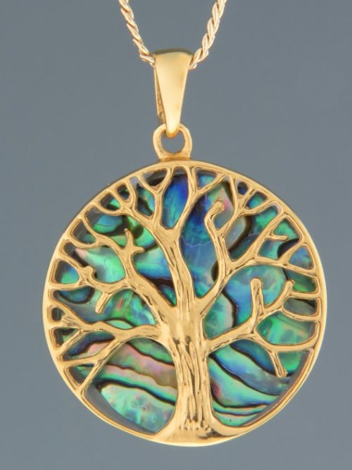 Paua Shell Pendant - Gold Vermeil - PA310GV