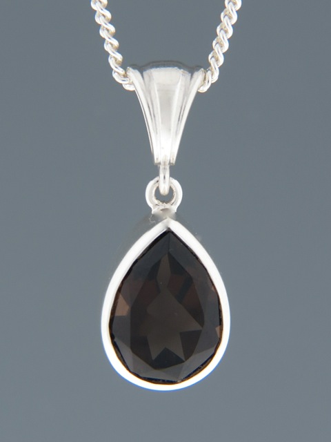 Smokey Quartz Pendant - Sterling Silver - SQ301