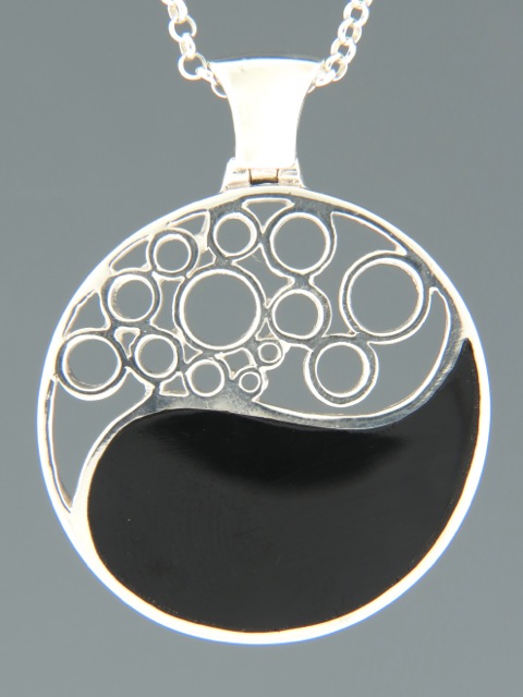 Onyx Pendant - Sterling Silver - OX304