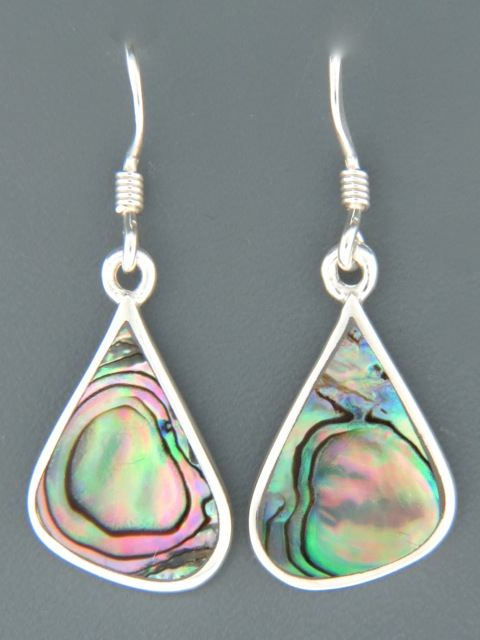Paua Shell Earrings - Sterling Silver - PA514