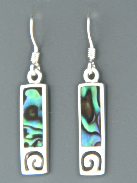 Paua Shell Earrings - Sterling Silver - PA507