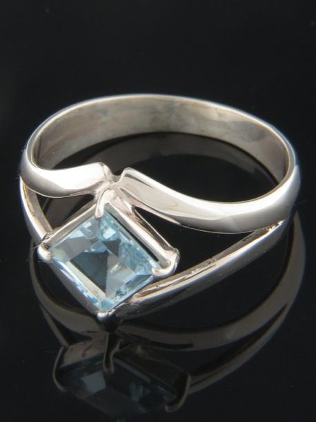 Blue Topaz Ring - Sterling Silver - BT103R