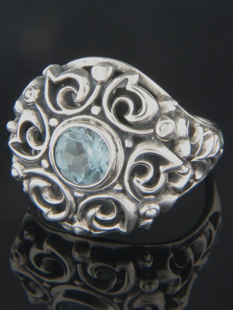 Blue Topaz Ring - Sterling Silver - BT106R