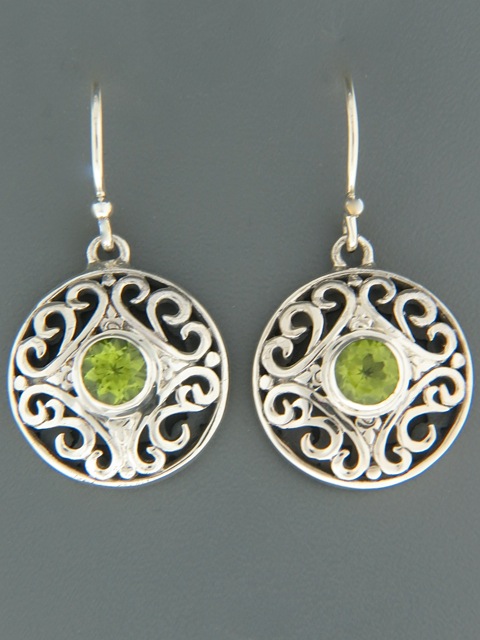 Peridot Earrings - Sterling Silver - P555
