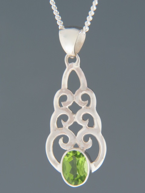 Peridot Pendant - Sterling Silver - P307