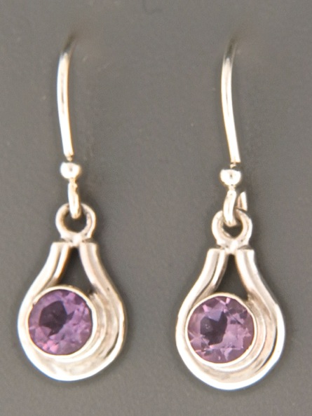 Amethyst Earrings - Sterling Silver - A681