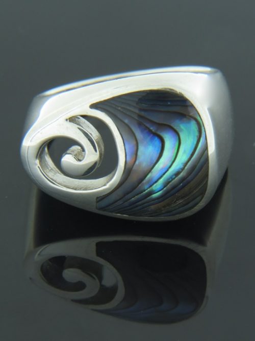 Paua Shell Ring - Sterling Silver - PA110R