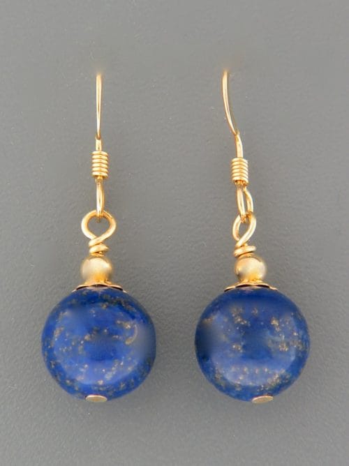 Lapis Lazuli Earrings - 14ct Gold Filled - LL505G