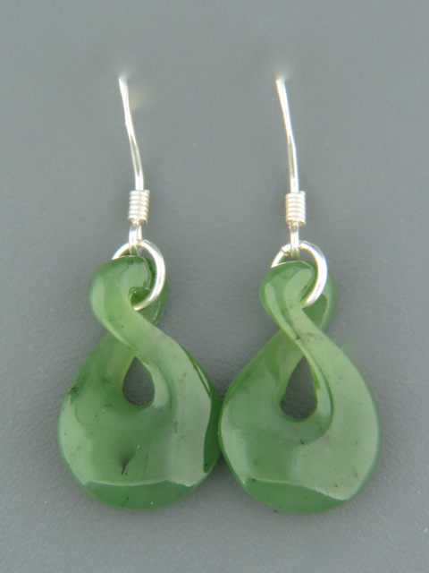 Jade Earrings - Sterling Silver - J506