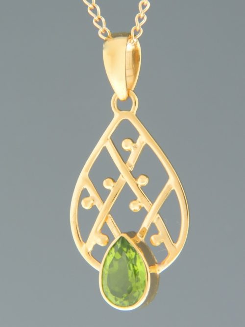 Peridot Pendant - Gold Vermeil - P309GV