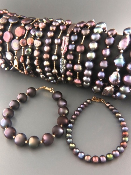 Dark & Silver Pearl Bracelets - see our full selection