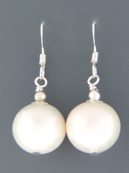 13mm Pacific Pearl Earrings - Sterling Silver - YW13S