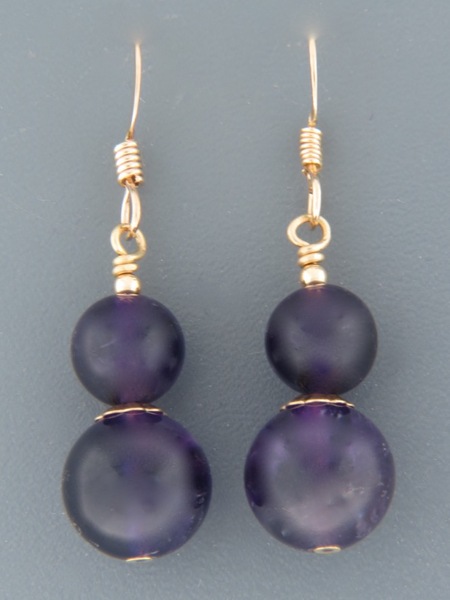 Amethyst Earrings - 14ct Gold Filled - A671G