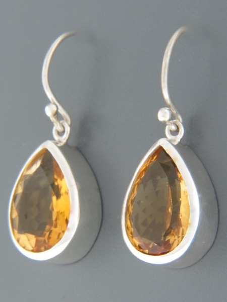 Citrine Earrings - Sterling Silver - C521