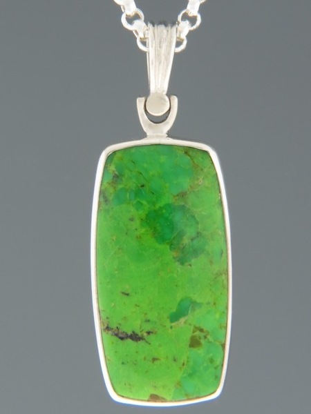 Gaspeite Pendant - Sterling Silver - GA313