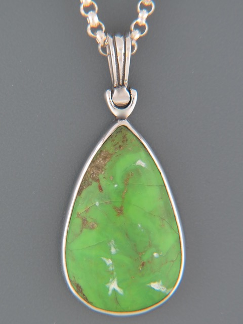 Gaspeite Pendant - Sterling Silver - GA311