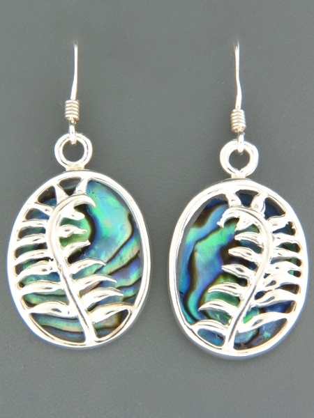 Paua Shell Earrings - Sterling SIlver - PA515