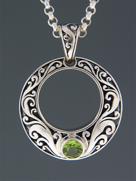Peridot Pendant - Sterling Silver - P341