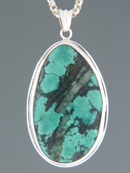 Turquoise Pendant - Sterling Silver - TQ301