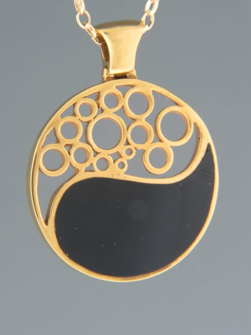 Onyx Pendant - Gold Vermeil - OX304GV